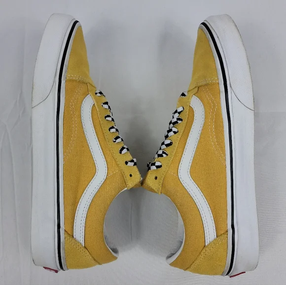 Vans Off The Wall Low Top Comfort Shoes Mens 6.5 Womens 8 Yellow Sneakers 751505 - Picture 9 of 12